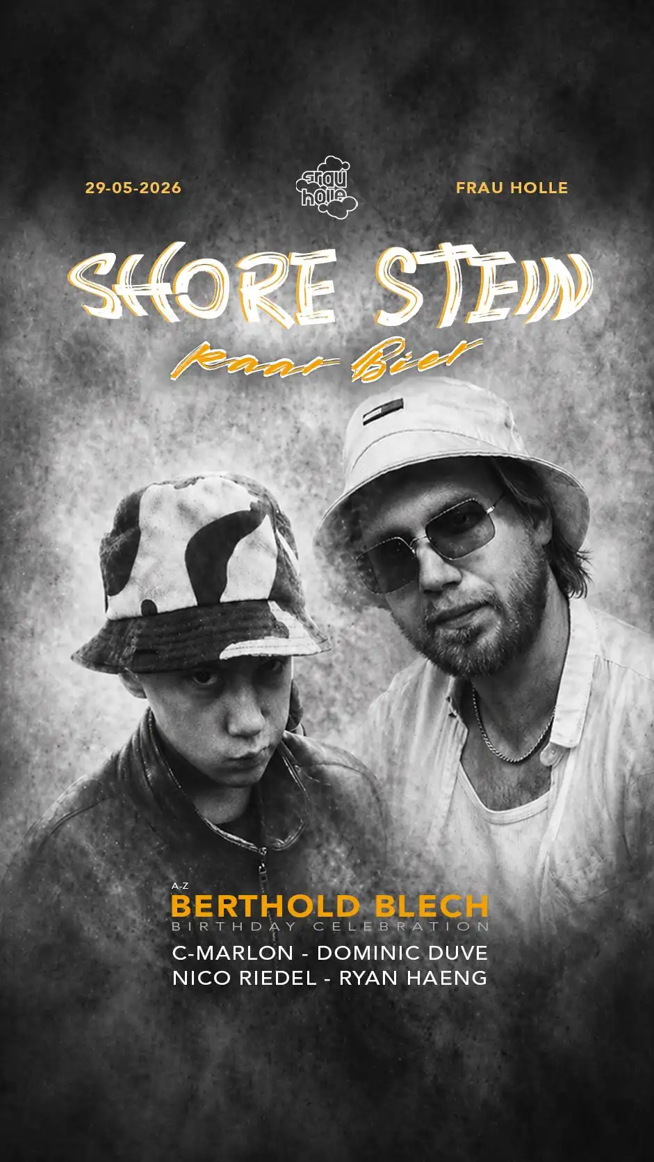 SHORE STEIN PAAR BIER with BERTHOLD BLECH, RYAN HAENG, C-MARLON, DOMINIC DUVE, NICO RIEDEL event poster