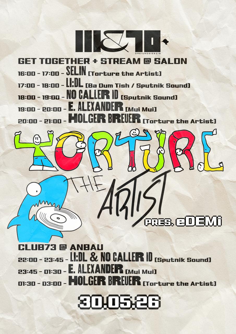 Torture the Artist pres. eDEMi with E.Alexander (Mui Mui) event poster