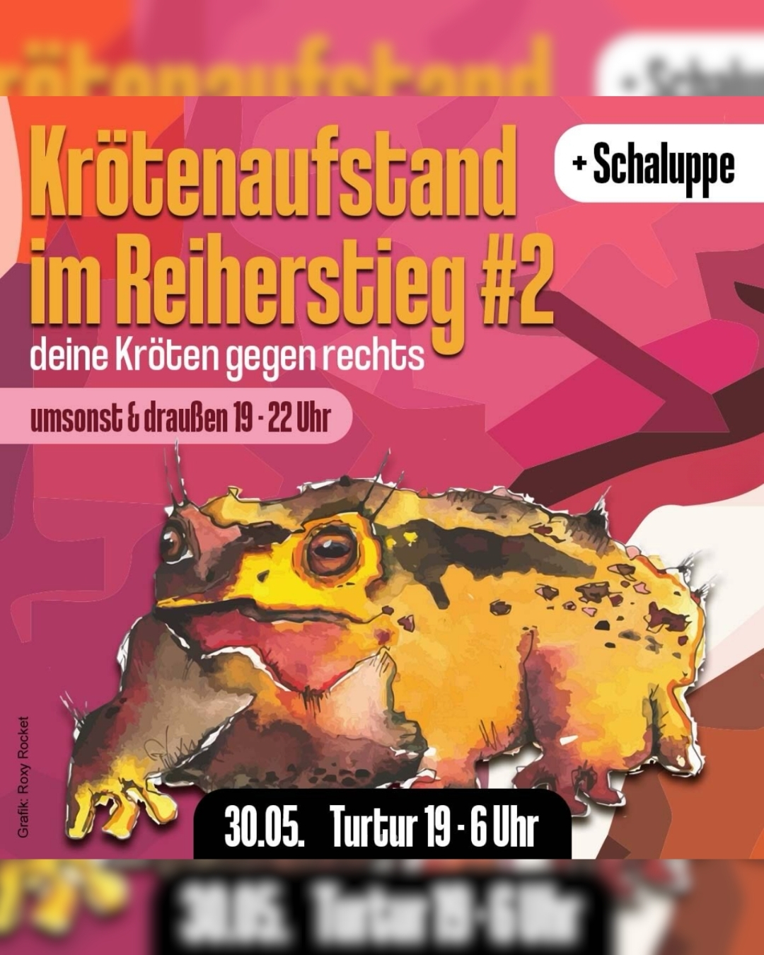 Krötenaufstand im Reiherstieg - Soli Rave gegen Rechts event poster