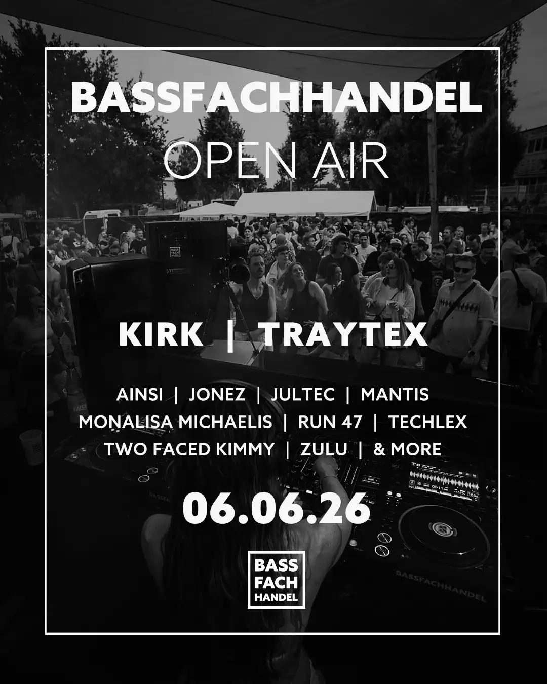 BASSFACHHANDEL Open Air event poster
