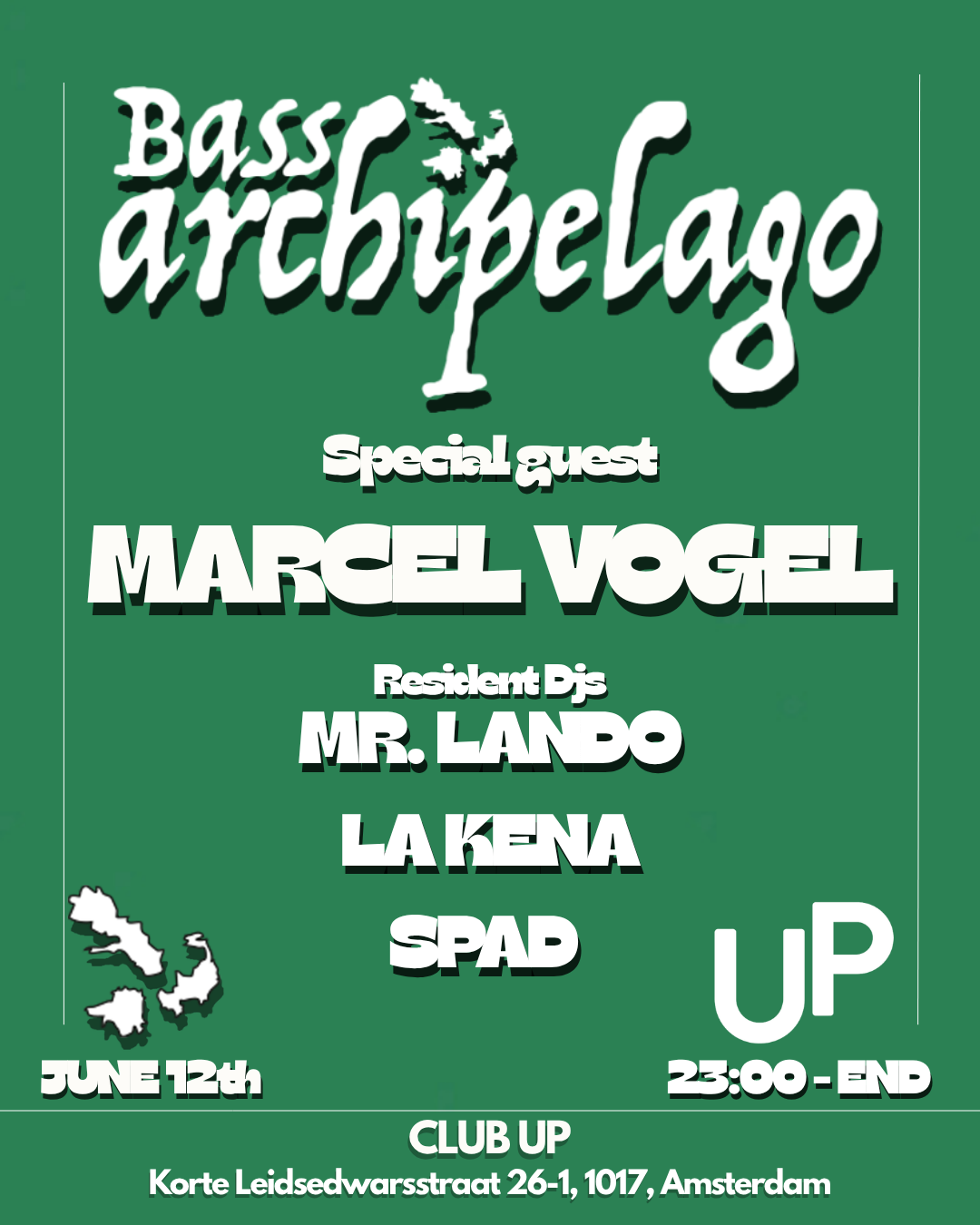Bass Archipelago 1st Night with Marcel Vogel event poster