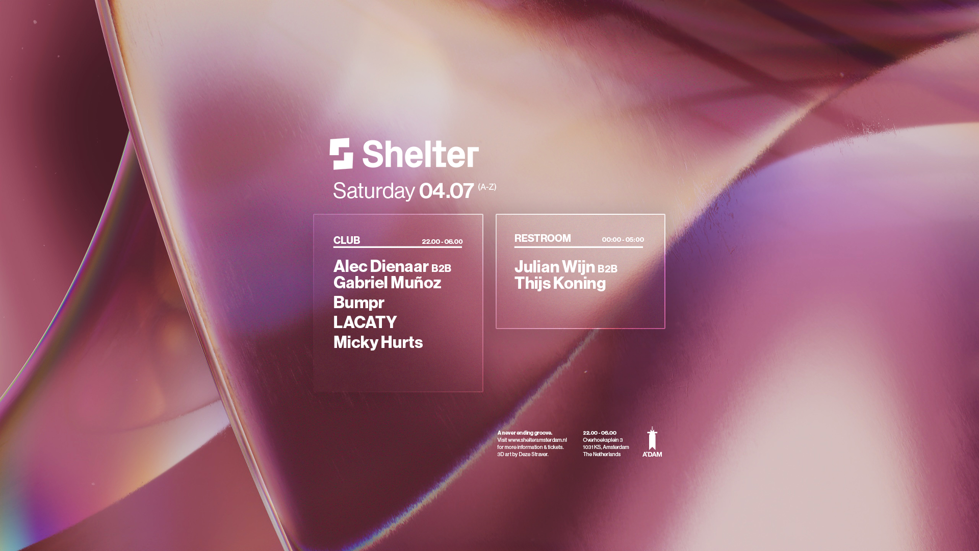 Alec Dienaar b2b Gabriel Munõz, LACATY, Bumpr, Micky Hurts & More event poster