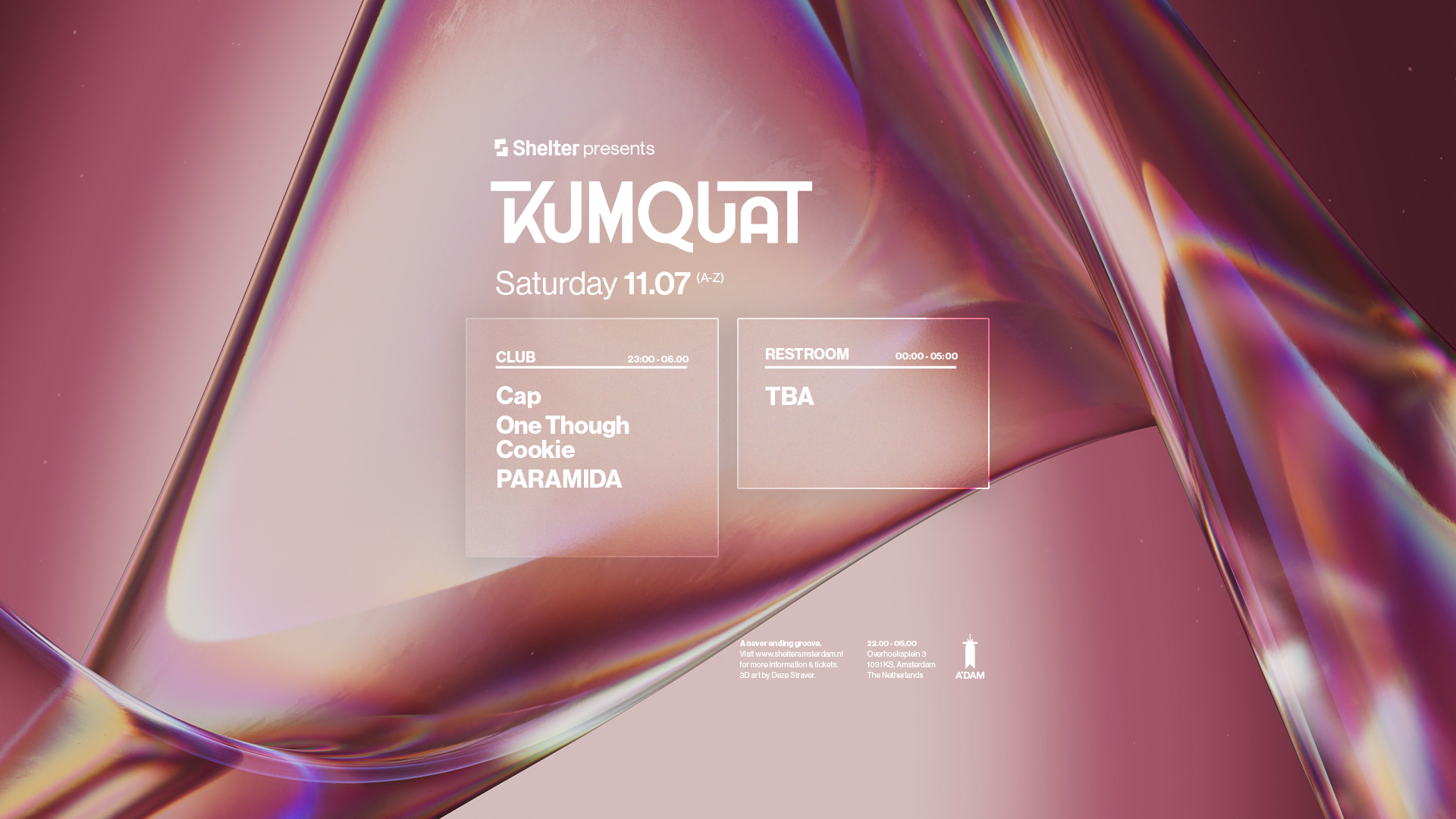 Shelter presents: Kumquat event poster