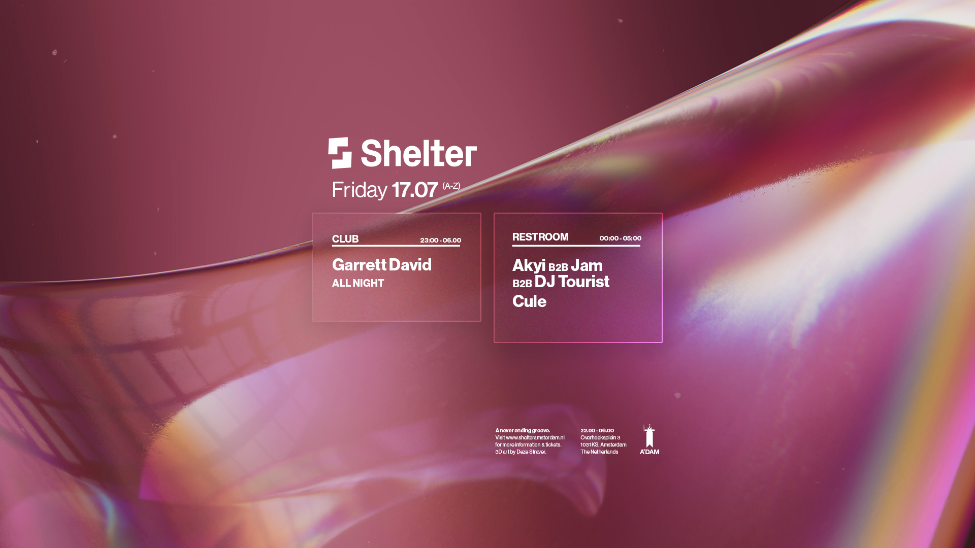 Garrett David - All Night event poster