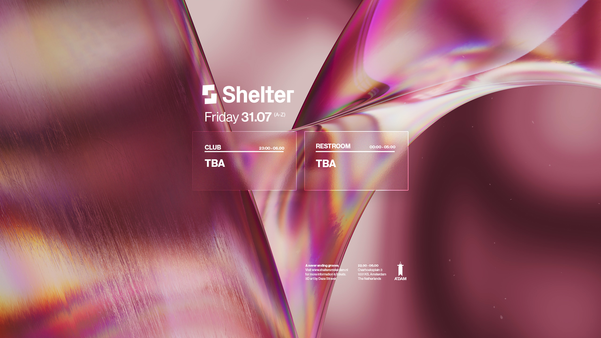 Shelter Club Night event poster