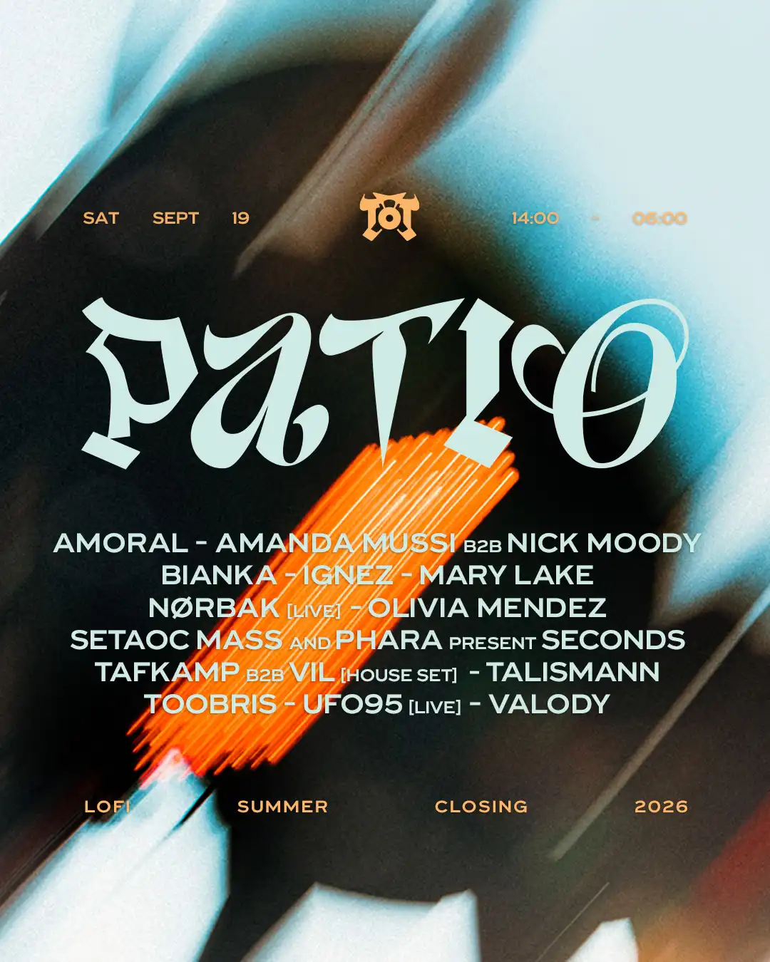 Patio - Summer Closing event poster