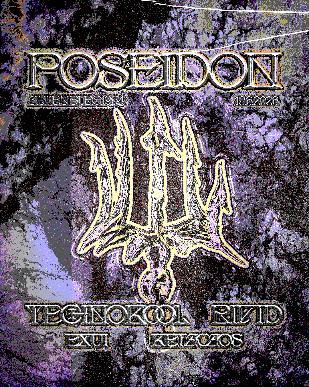 POSEIDON: Technokool, RiVid, Exui & Ketacaos event poster