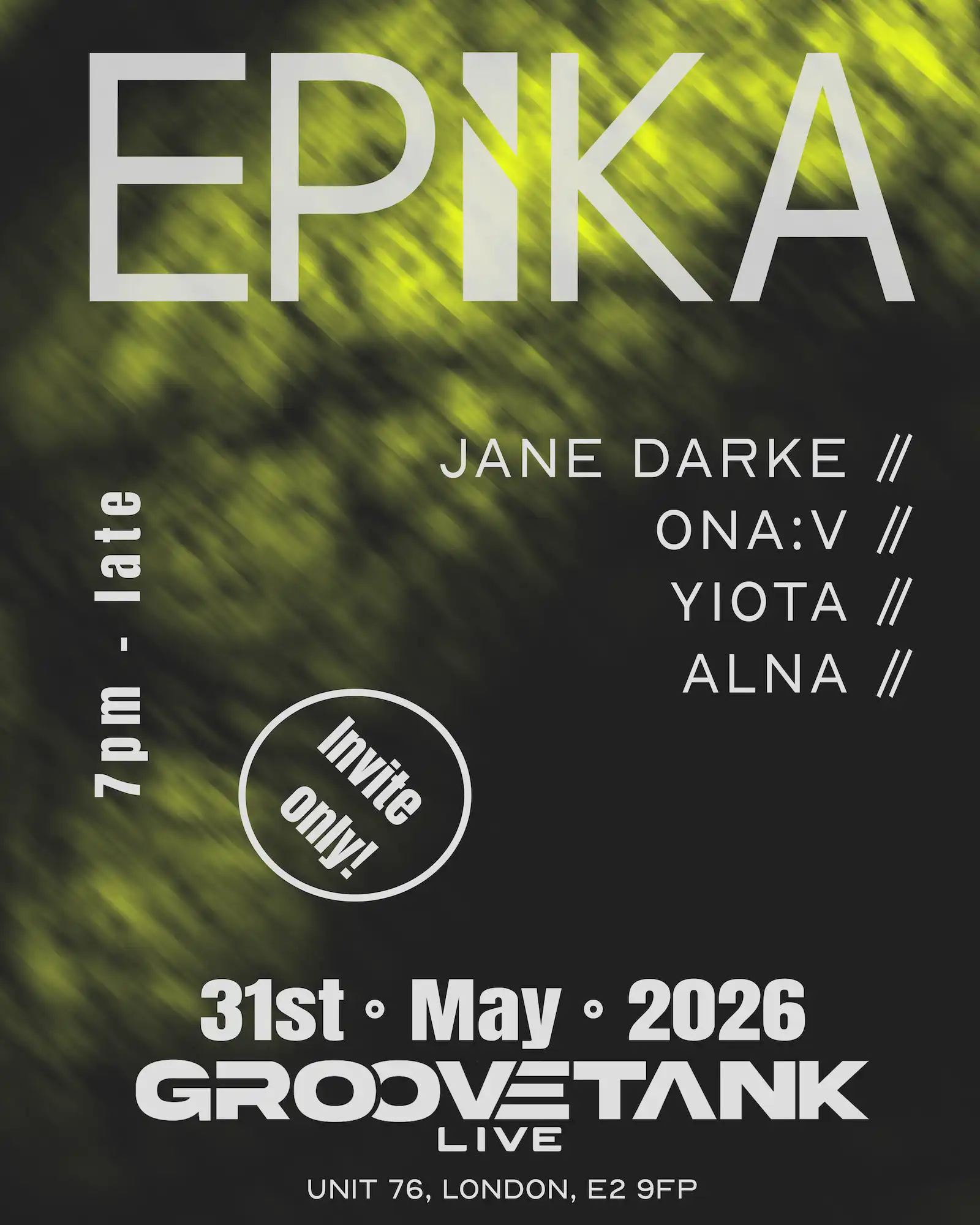 EPiKA at Groovetank event poster