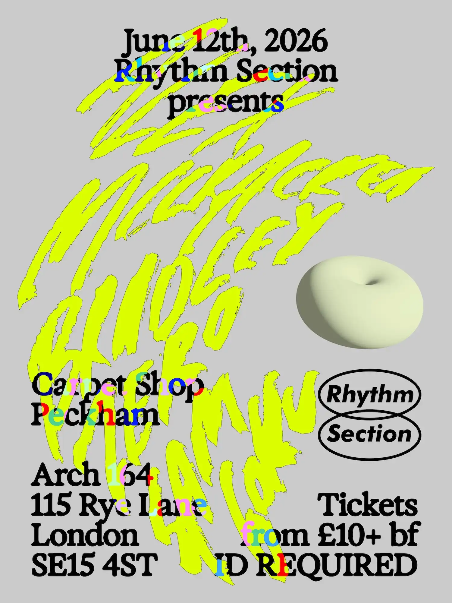 Rhythm Section London with Sam Goku, Alex McCracken + Bradley Zero event poster