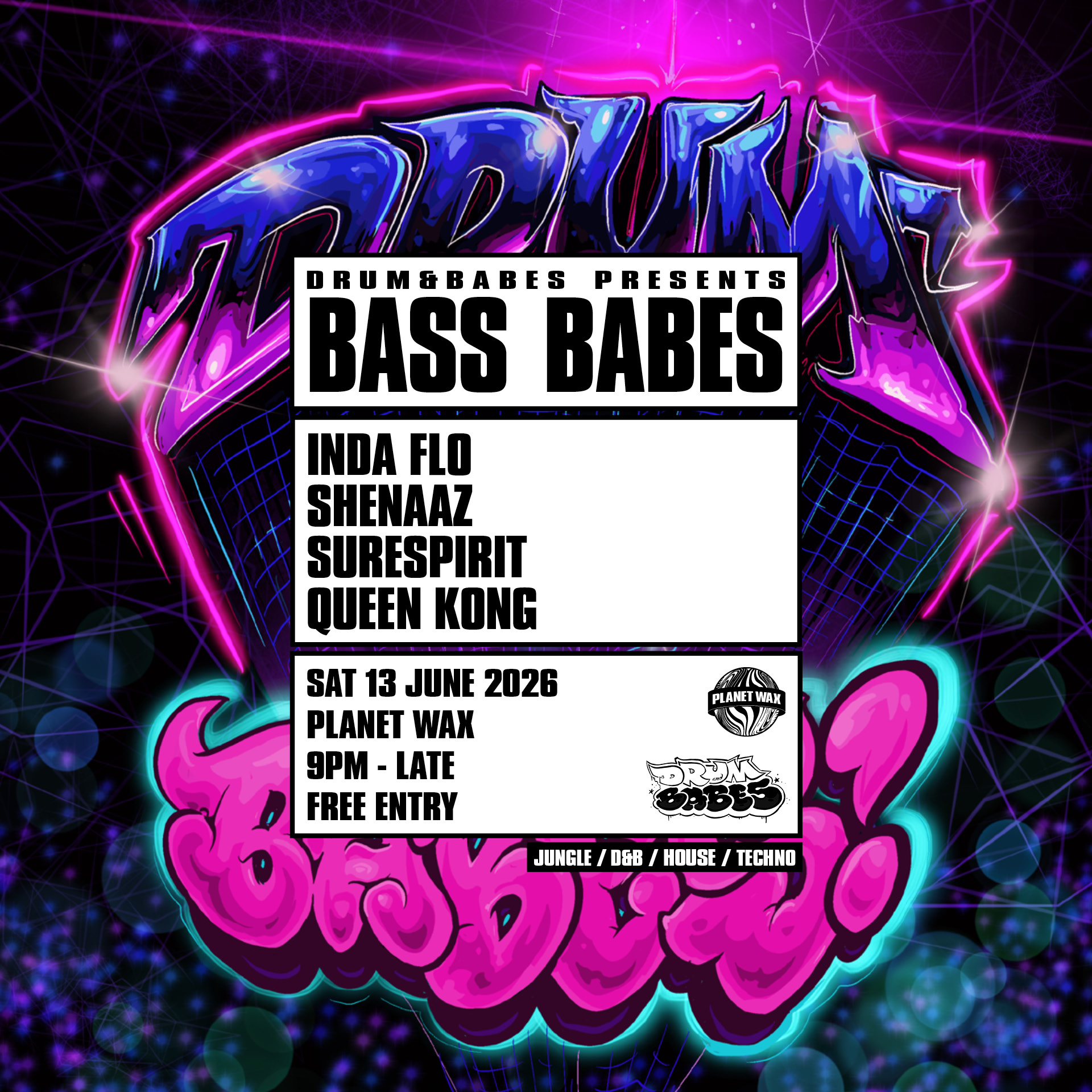 Drum & Babes presents: Bass Babes event poster