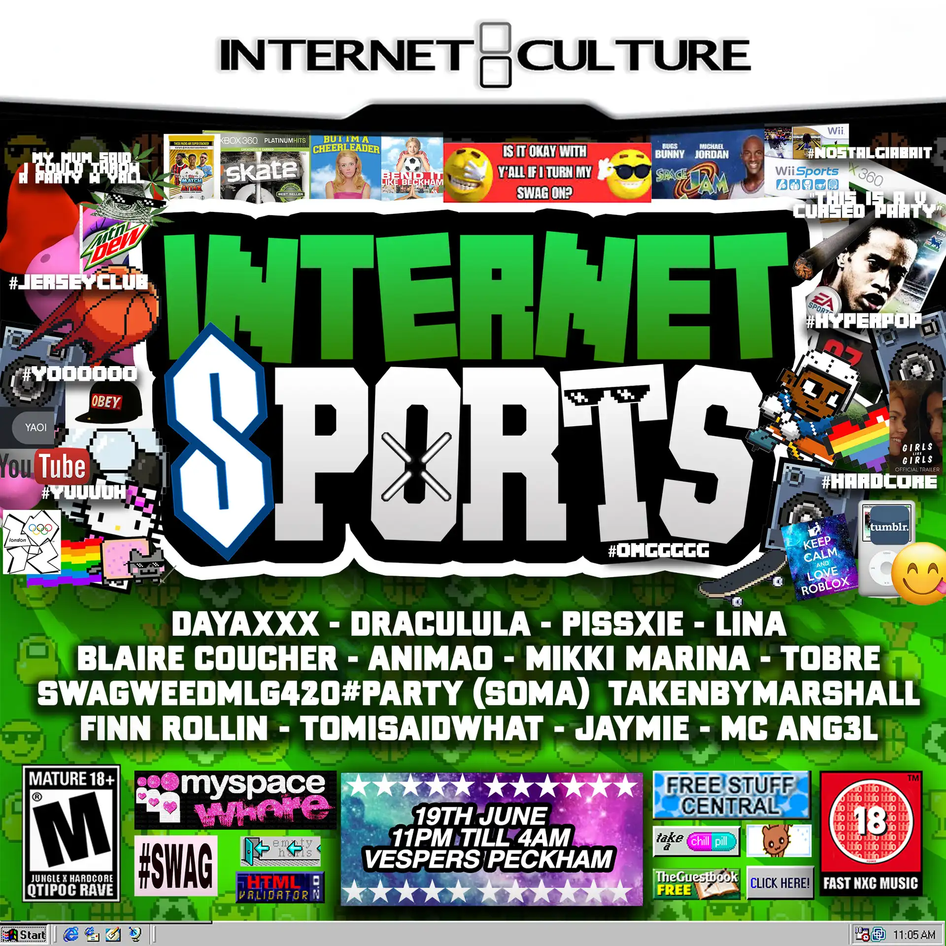 #INTERNETSPORTS // SPORTS!SPORTS!SPORTS event poster