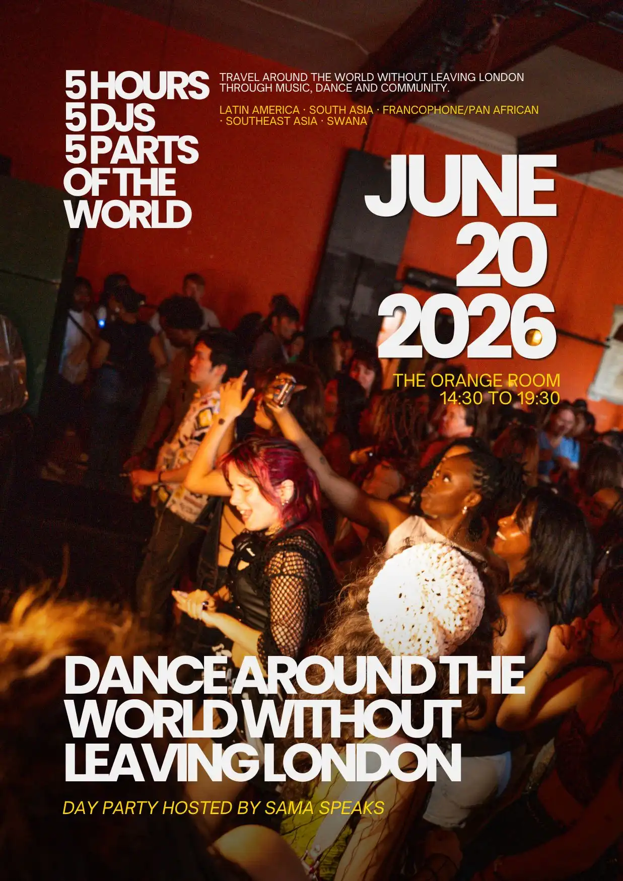 Dance Around the World Without Leaving London event poster