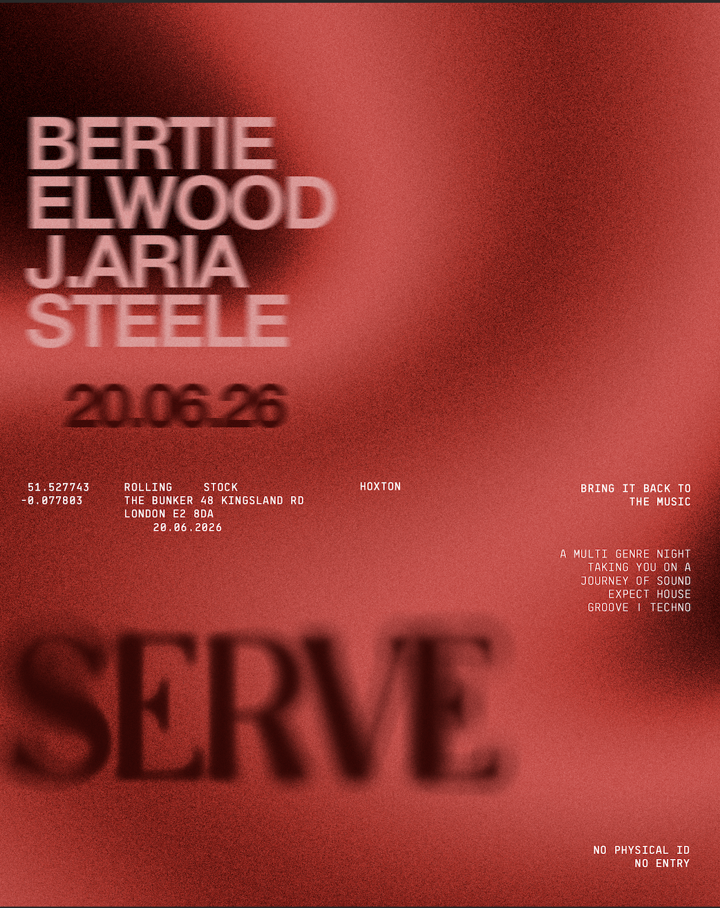SERVE event poster