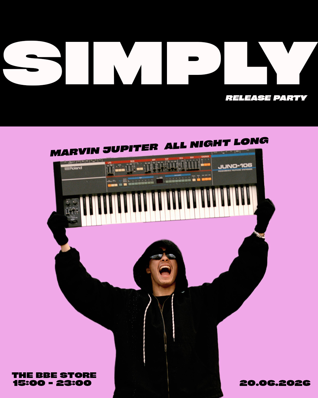 Marvin Jupiter 'Simply' Release Party event poster