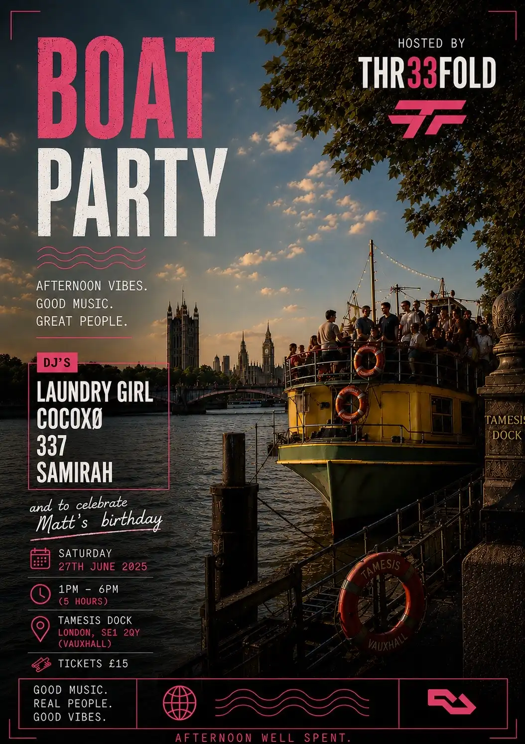 Boat Party event poster
