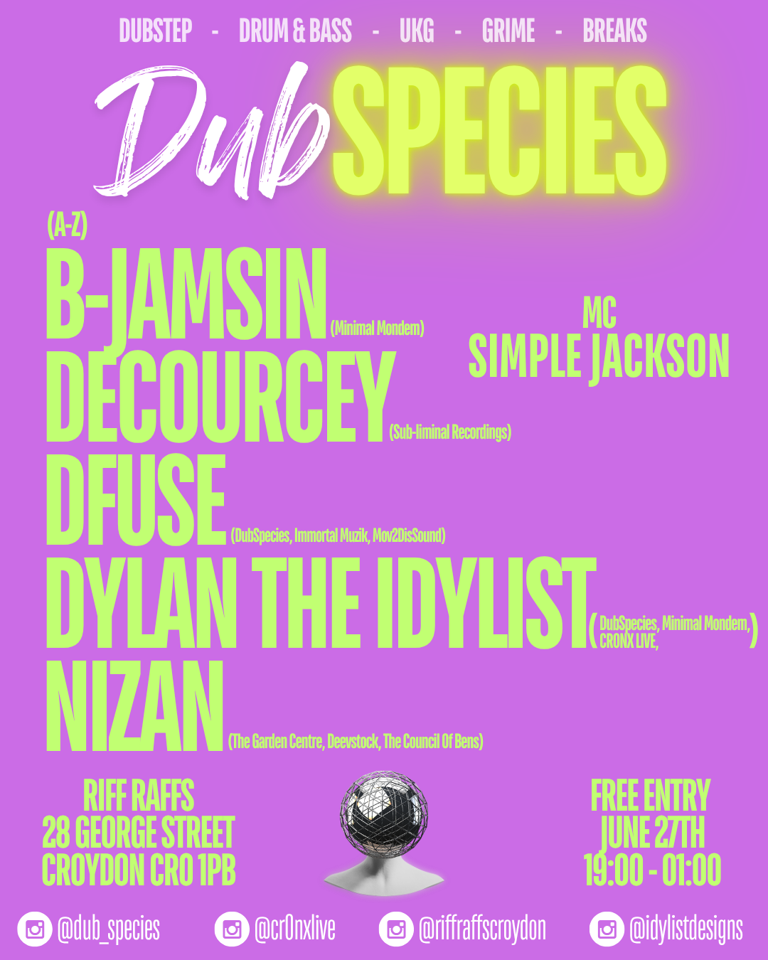 DubSpecies 011 event poster