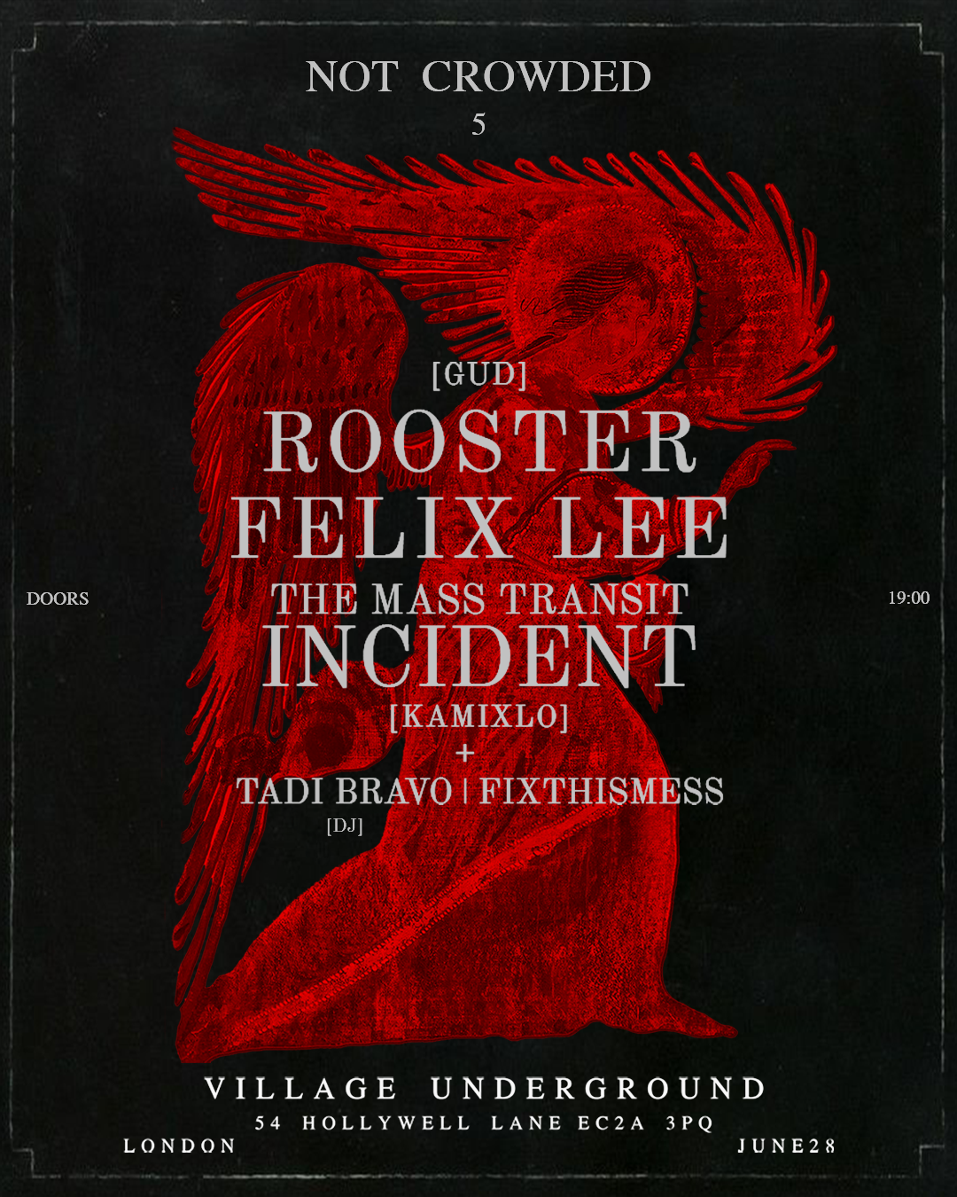 Felix Lee, Rooster (Gud), Kamixlo + Special guests event poster