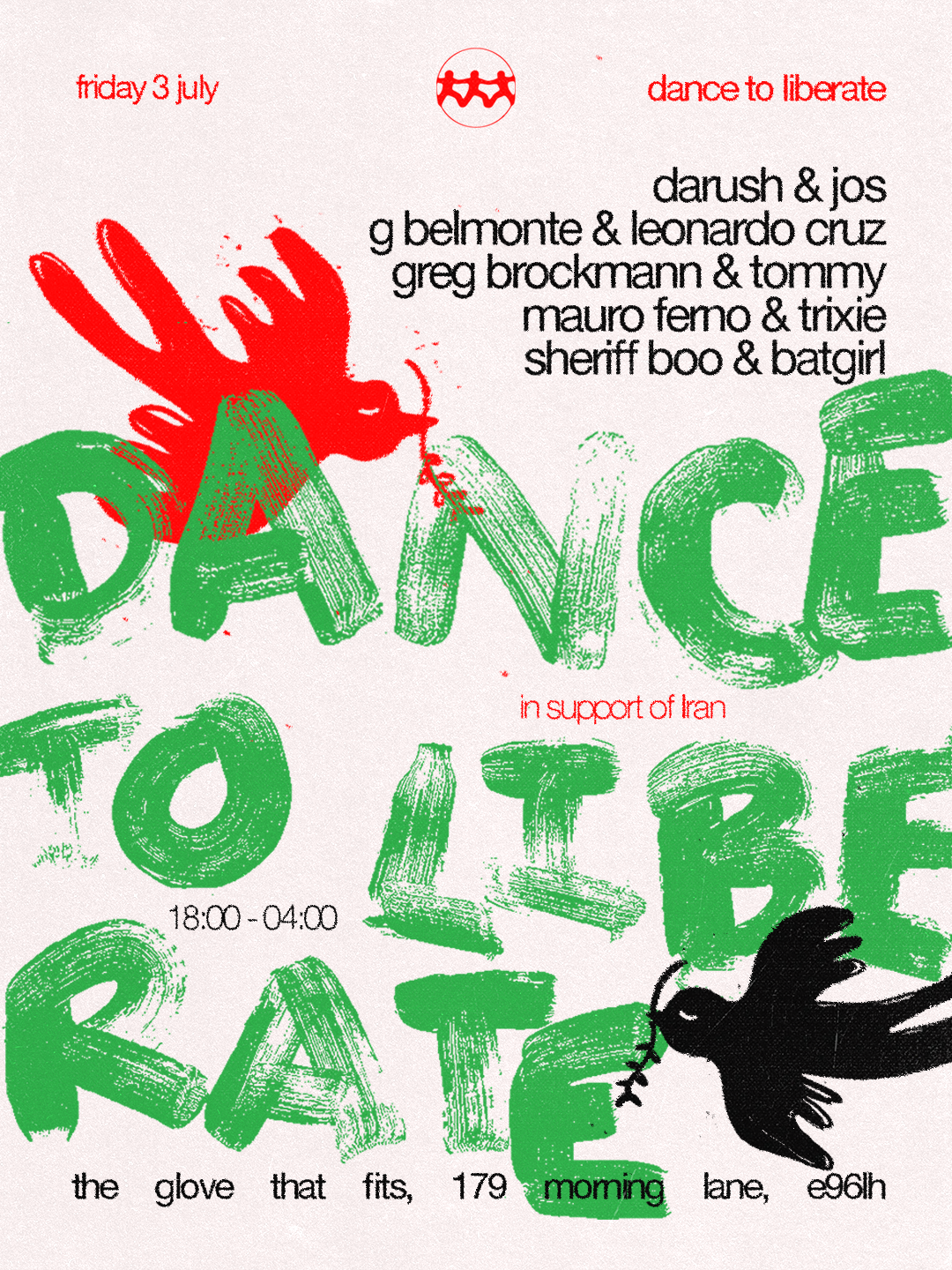 Dance To Liberate in support of Iran event poster