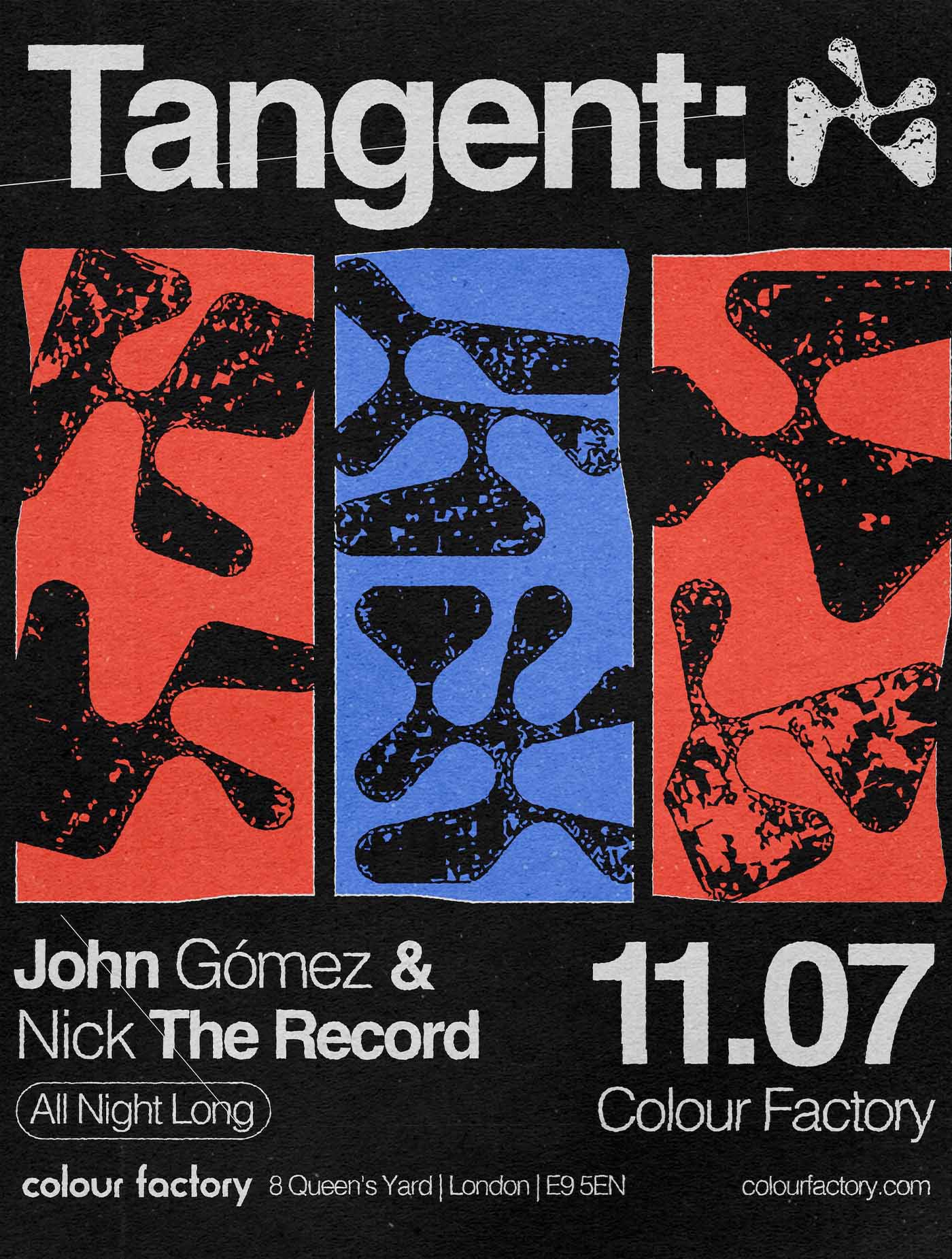 Tangent with John Gómez & Nick The Record All Night Long event poster