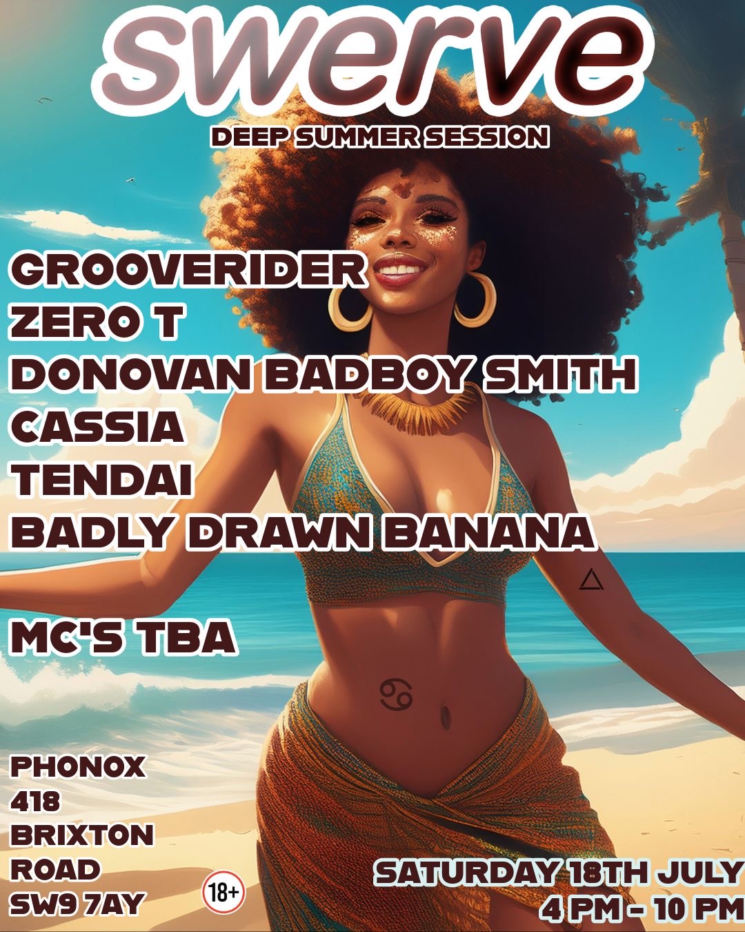 Swerve Deep Summer Daytime Session event poster