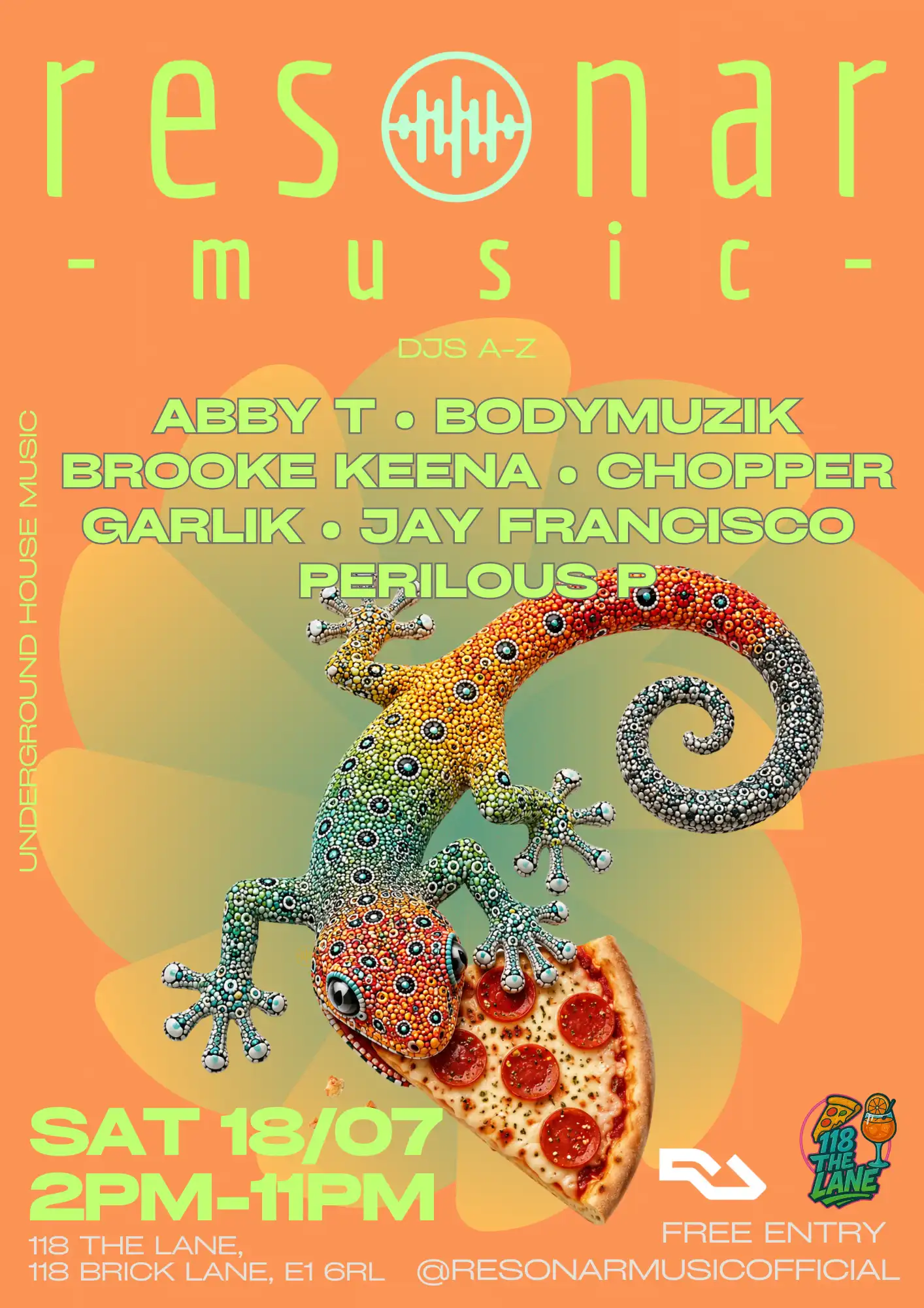 Resonar Music - All Day House event poster