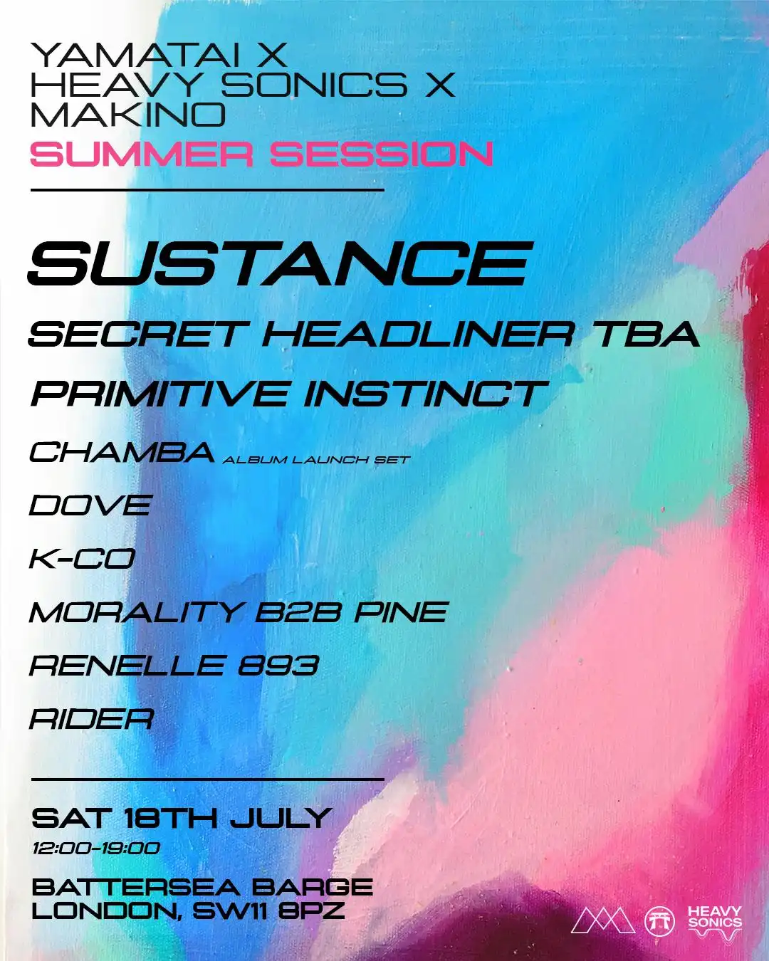 Yamatai x Heavy Sonics x Makino: Summer Session event poster