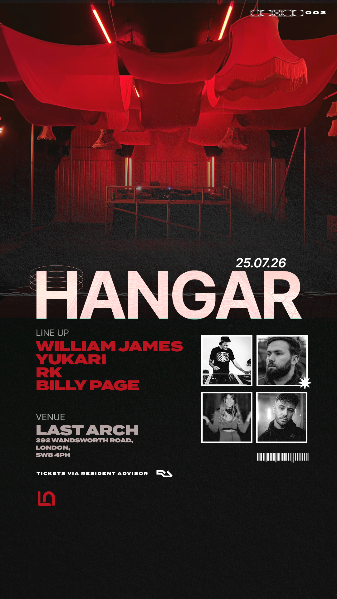 Hangar 002 event poster