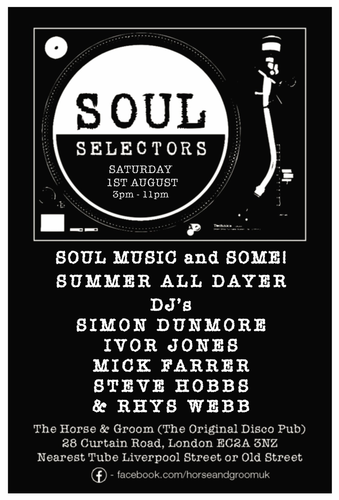 Soul Selectors summer party event poster