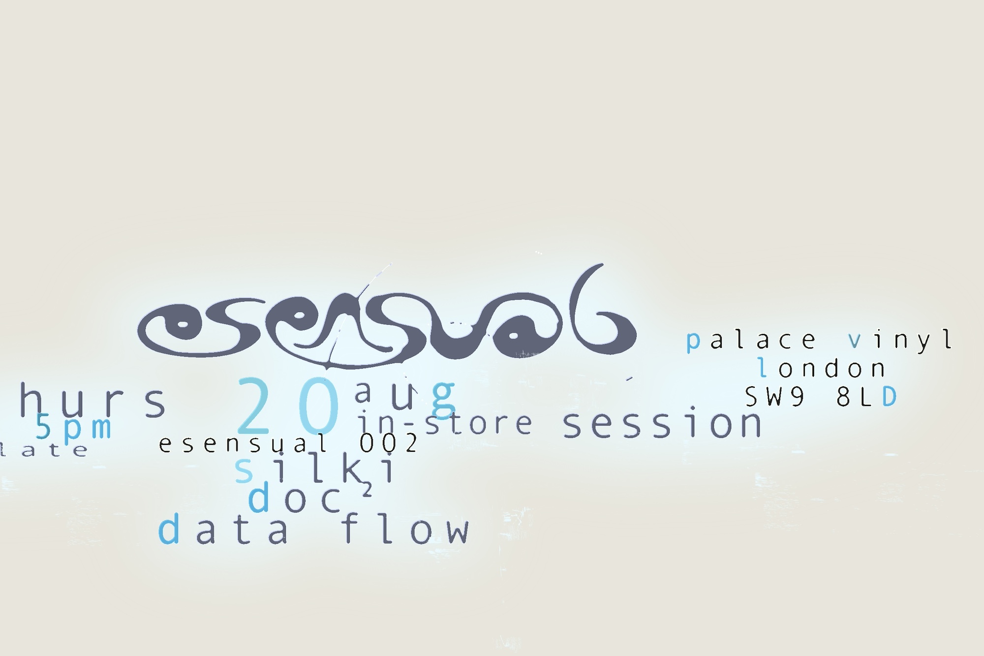 esensual 002 release / in-store session event poster