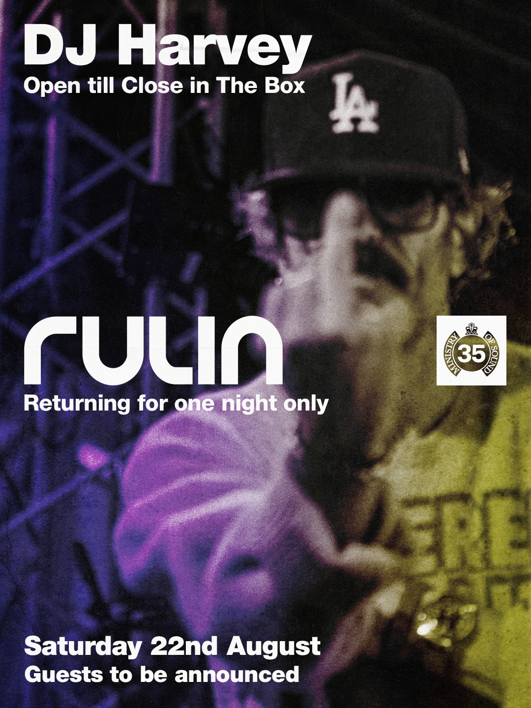 Rulin: DJ Harvey (All Night Long) event poster