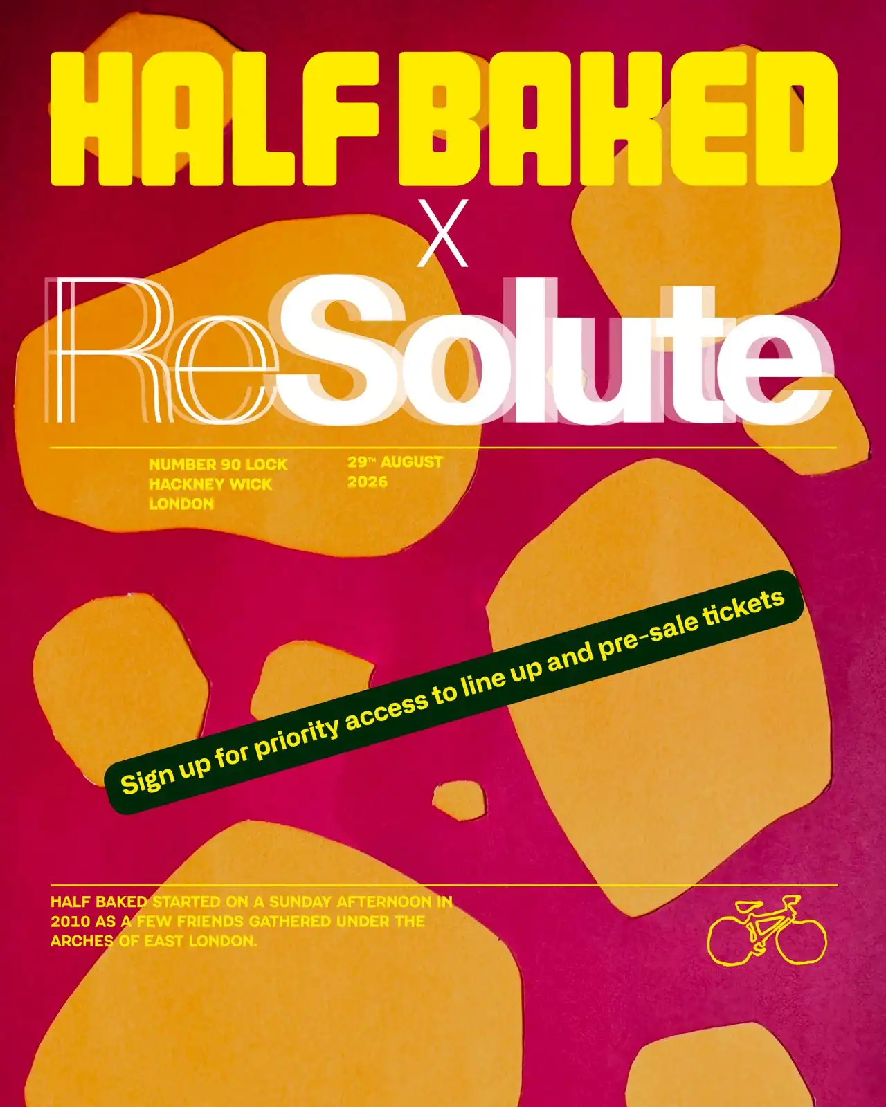 Half Baked x ReSolute w/ Raresh, Sibil & Luther Vine event poster