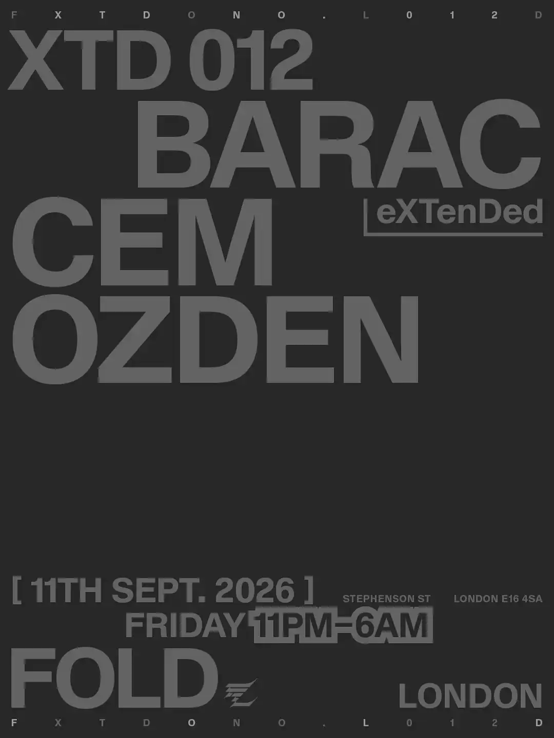 XTD - 012 - Barac event poster