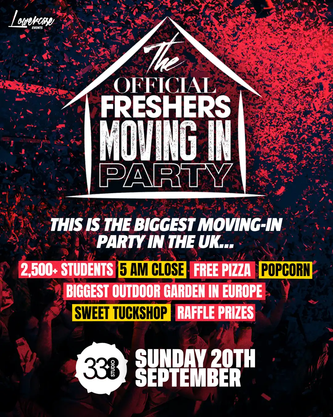 THE OFFICIAL LONDON FRESHERS MOVING IN PARTY - LONDON FRESHERS WEEK 2026 event poster