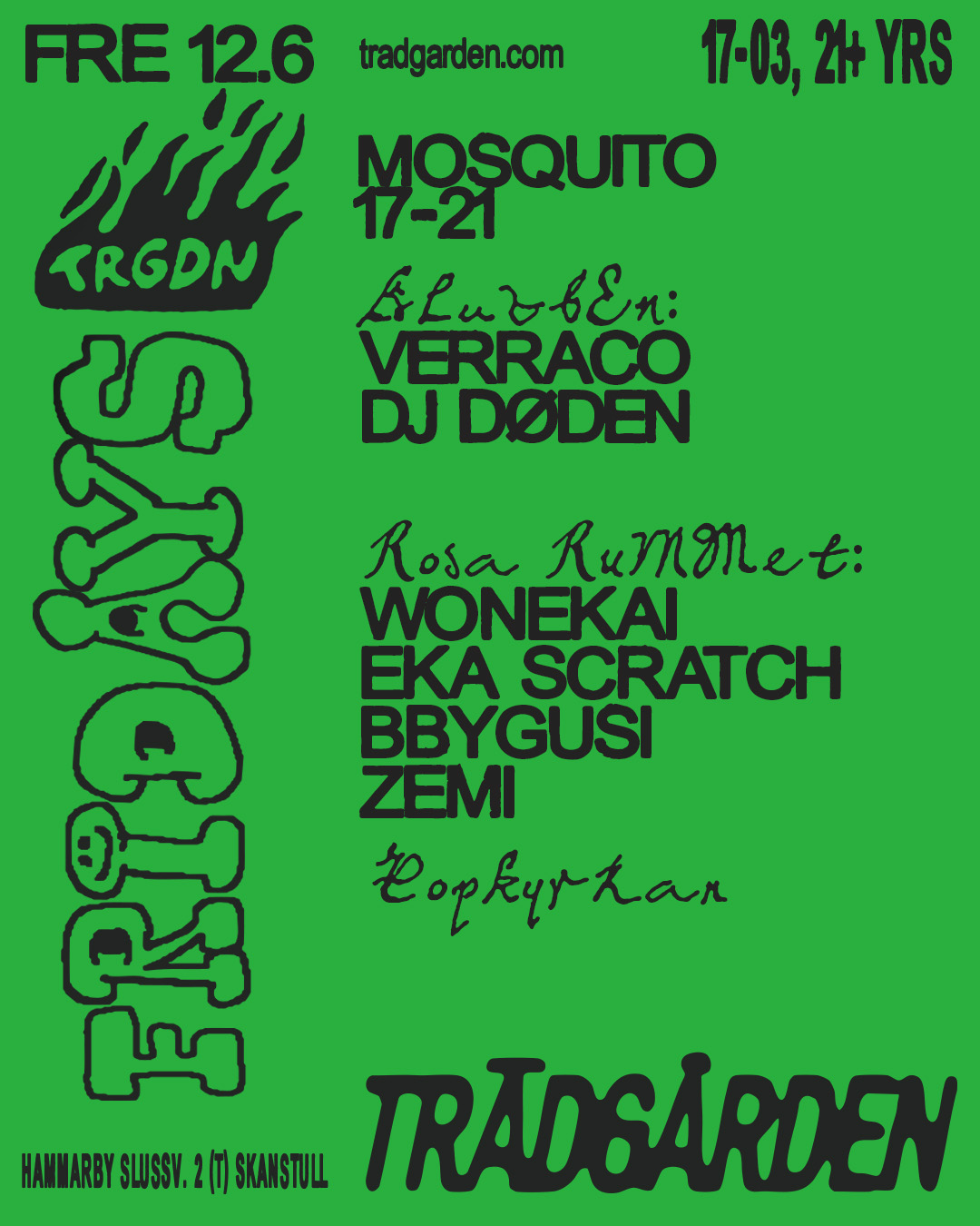Verraco, dj døden event poster