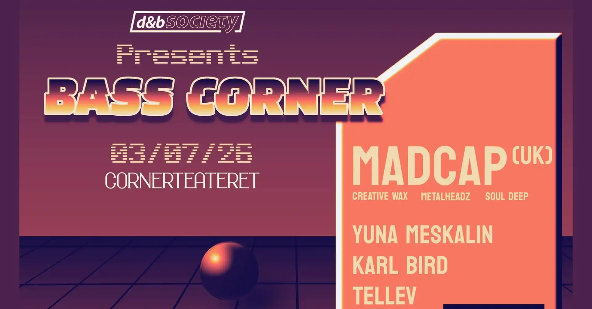 Bass Corner: Madcap event poster
