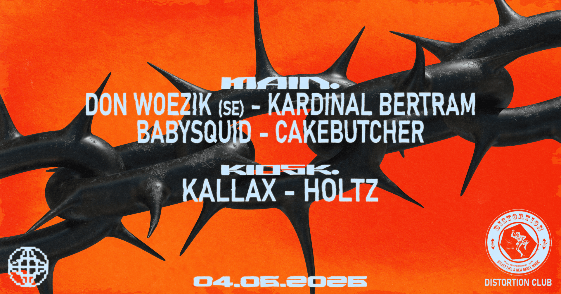 DISTORTION CLUB X MODULE: Don Woezik (SE) event poster