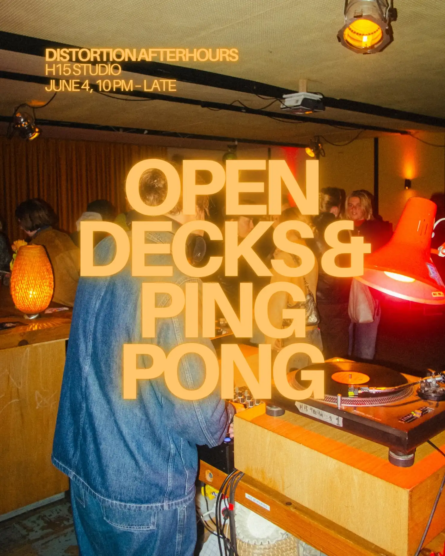 Open Decks & Ping Pong (Distortion afterhours) event poster