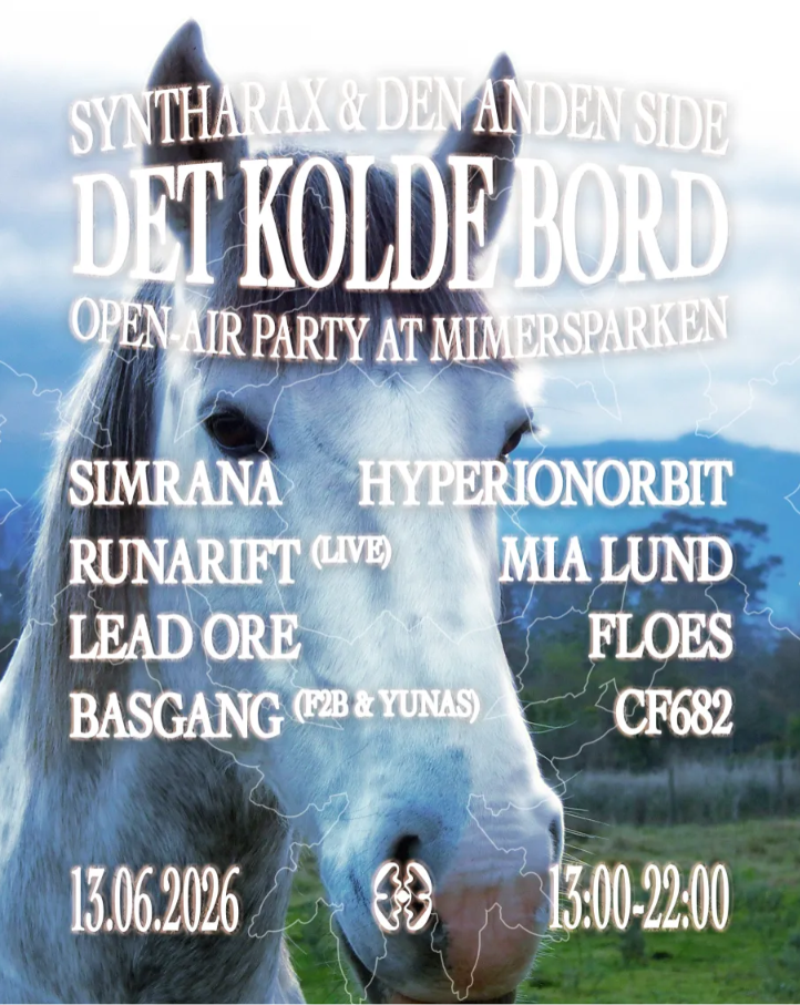 Syntharax & Den Anden Side: Det Kolde Bord in Mimersparken, Nørrebro event poster