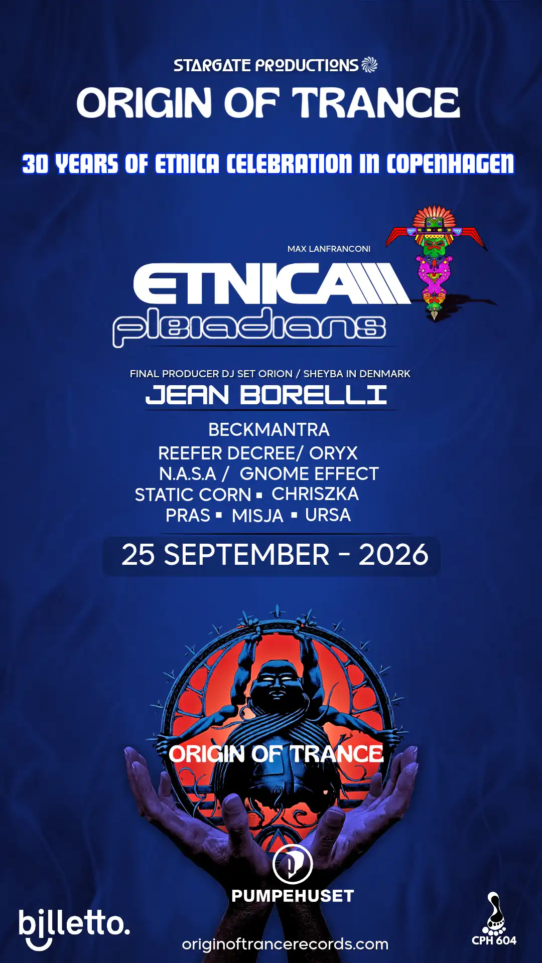Etnica 30 Years Celebration - Origin Of Trance event poster