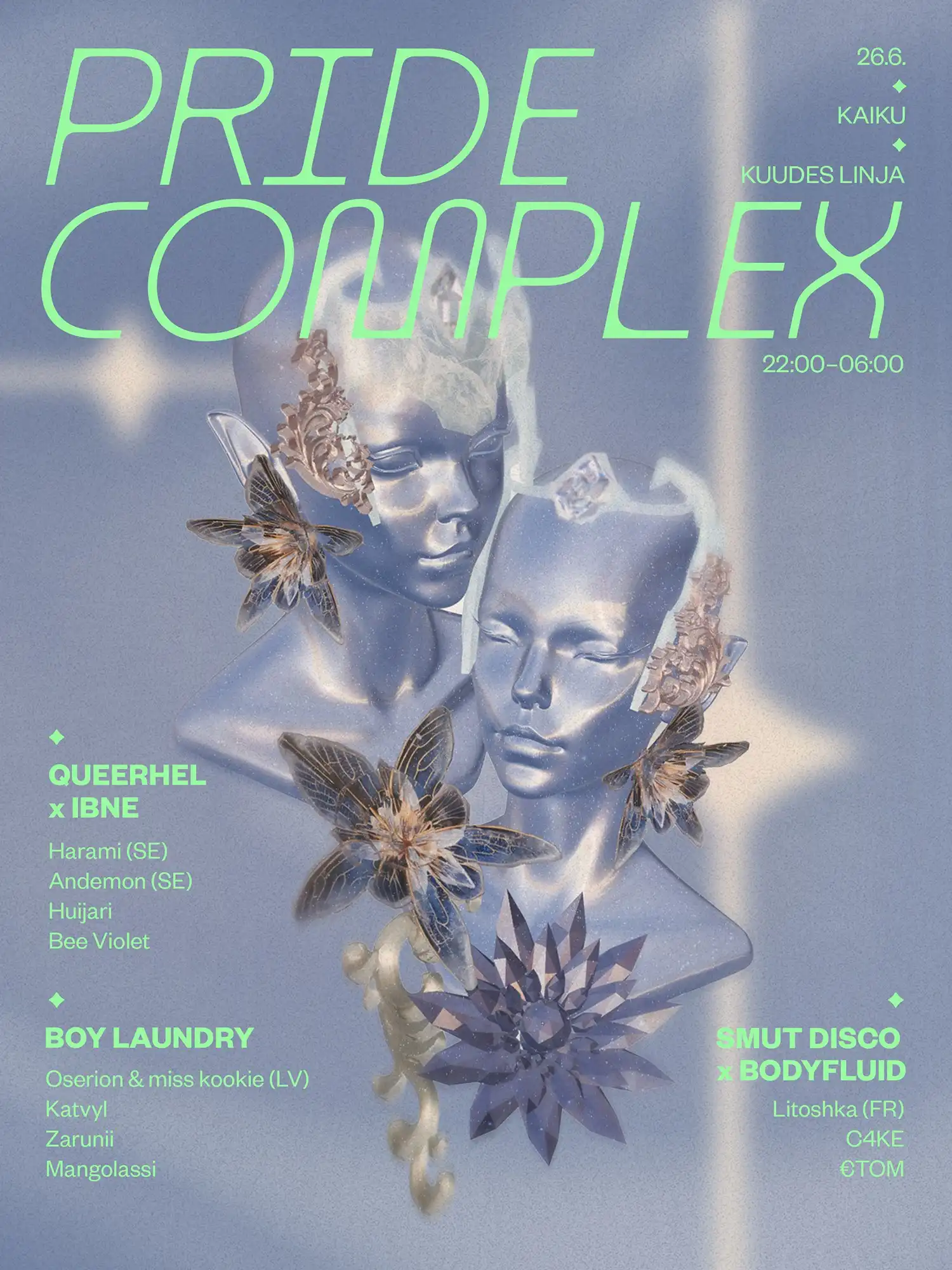 PRIDE COMPLEX: QueerHEL, SMUT DISCO, Boy Laundry event poster