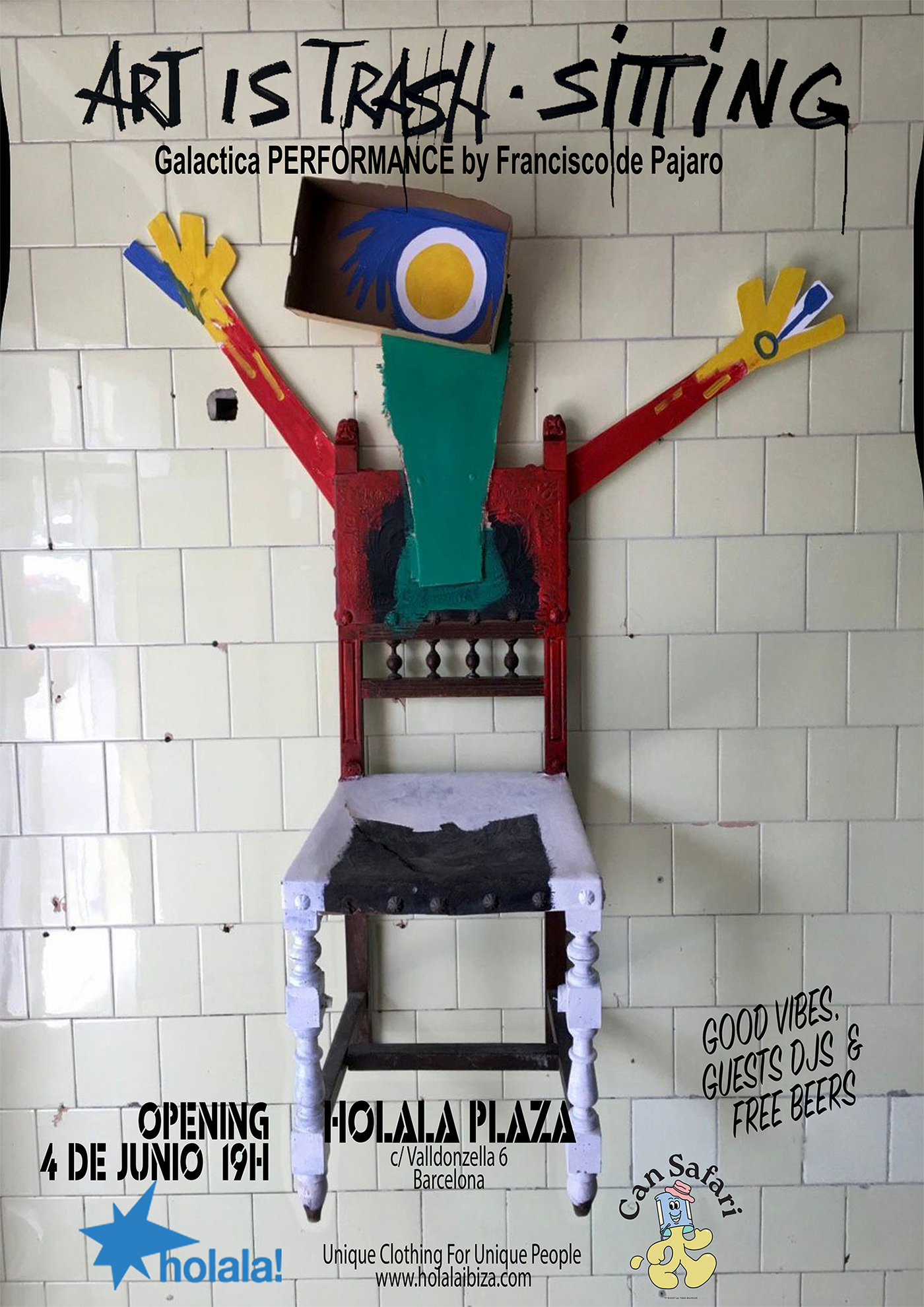 Art Is Trash - Sitting event poster