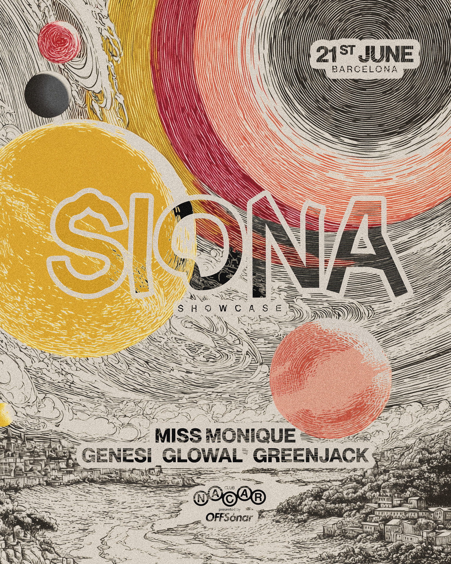 OFFSónar x Siona Records event poster