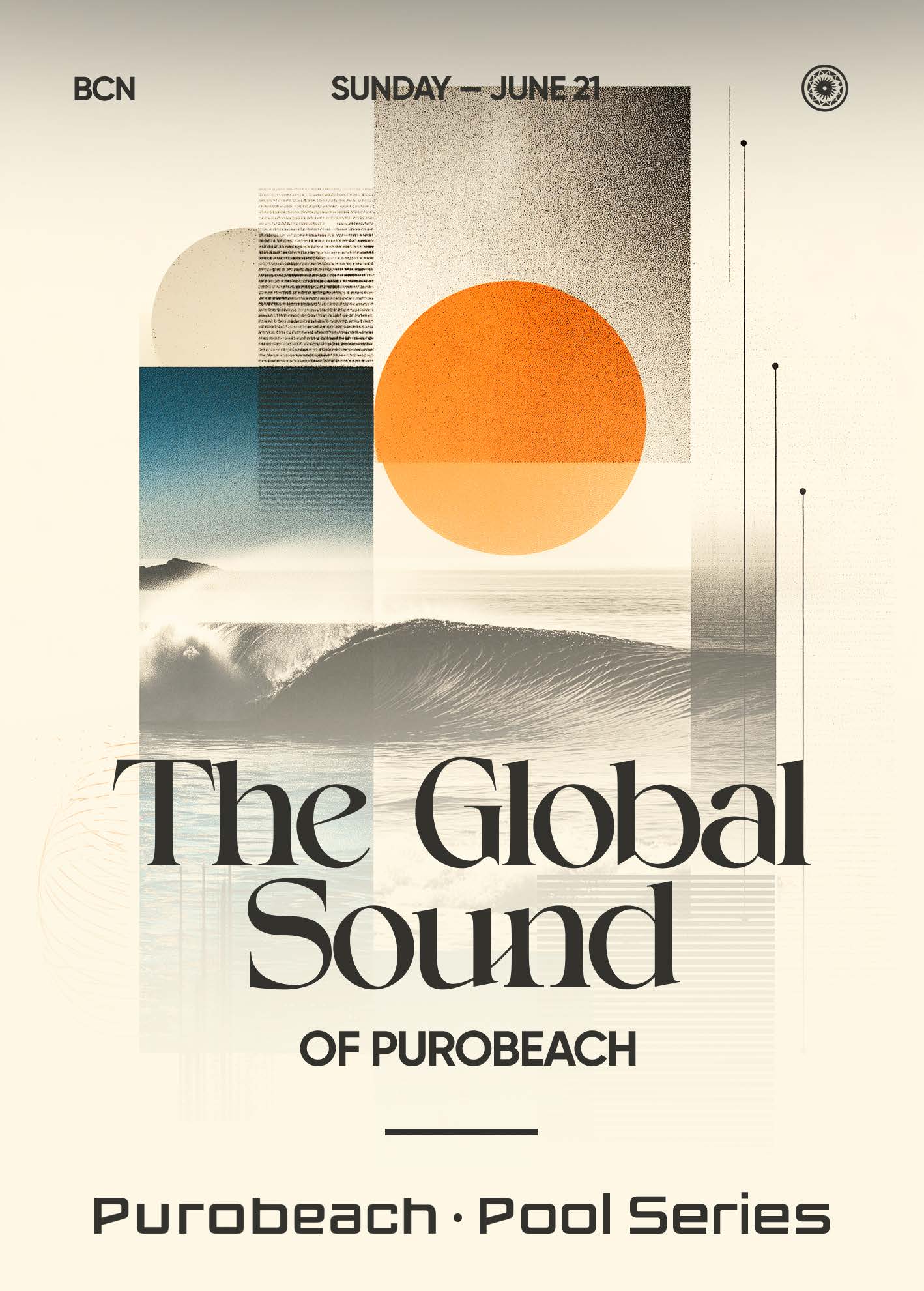 THE GLOBAL SOUND OF PUROBEACH event poster
