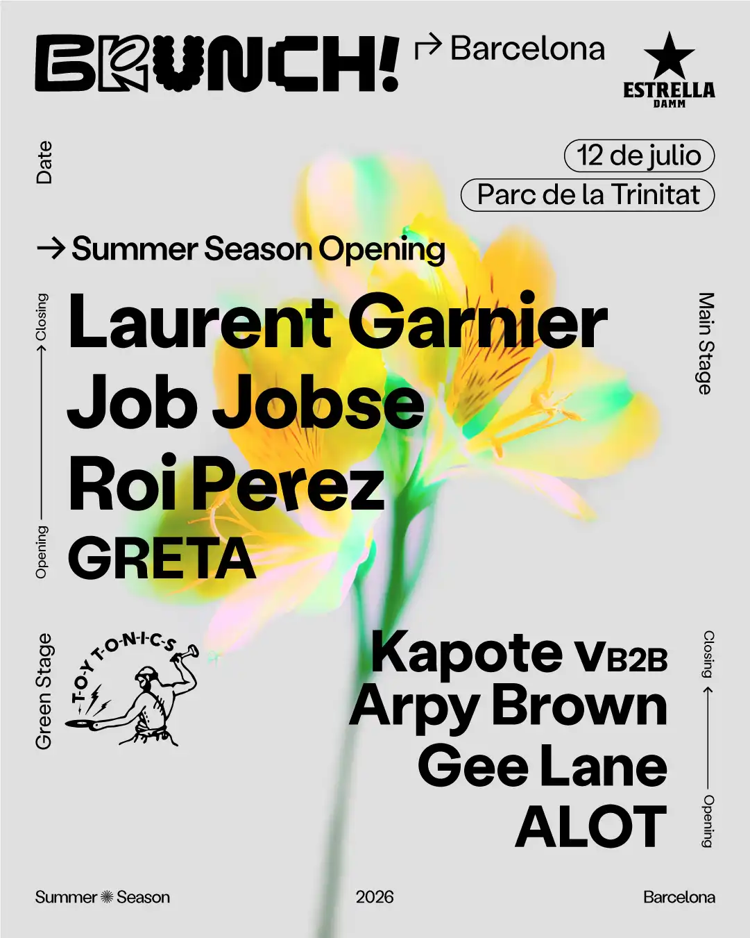 Summer Season Opening Brunch Electronik Barcelona / Laurent Garnier, Job Jobse, Roi Perez y más event poster