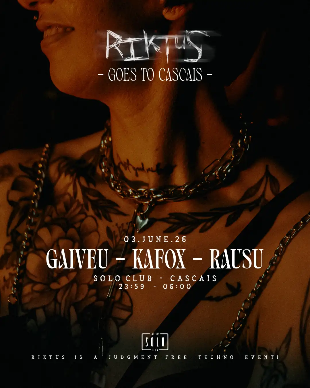Riktus Goes To Cascais with GAIVEU, Kafox and Rausu event poster