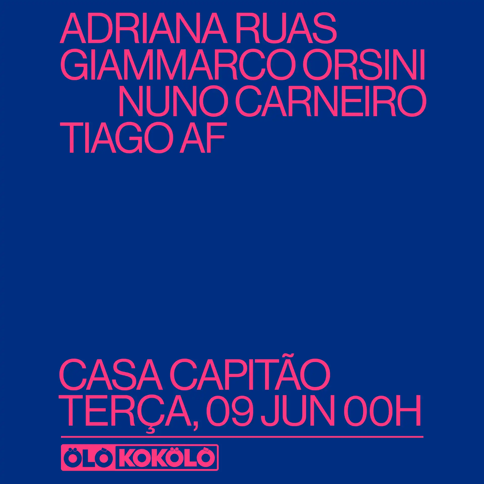 KokÖlò - Casa Capitão with Giammarco Orsini event poster
