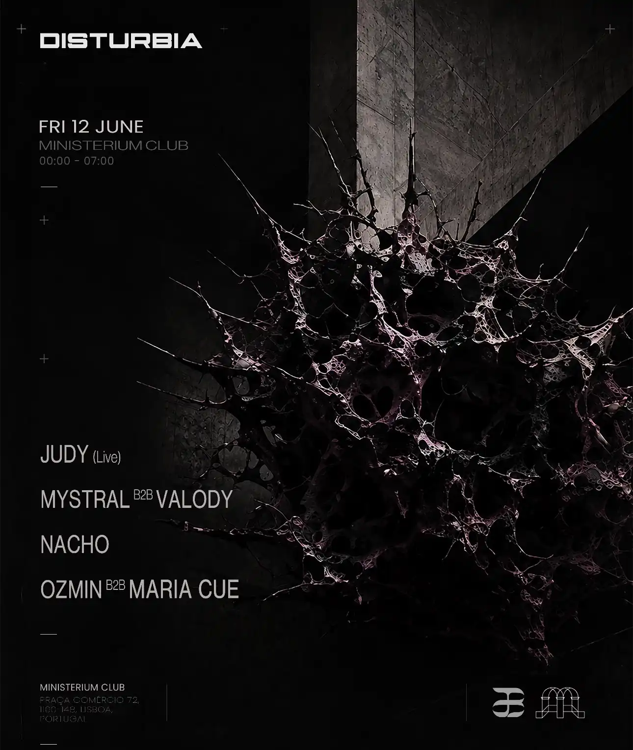 Disturbia // Judy (Live), Valody, Mystral, Maria Cue & More event poster
