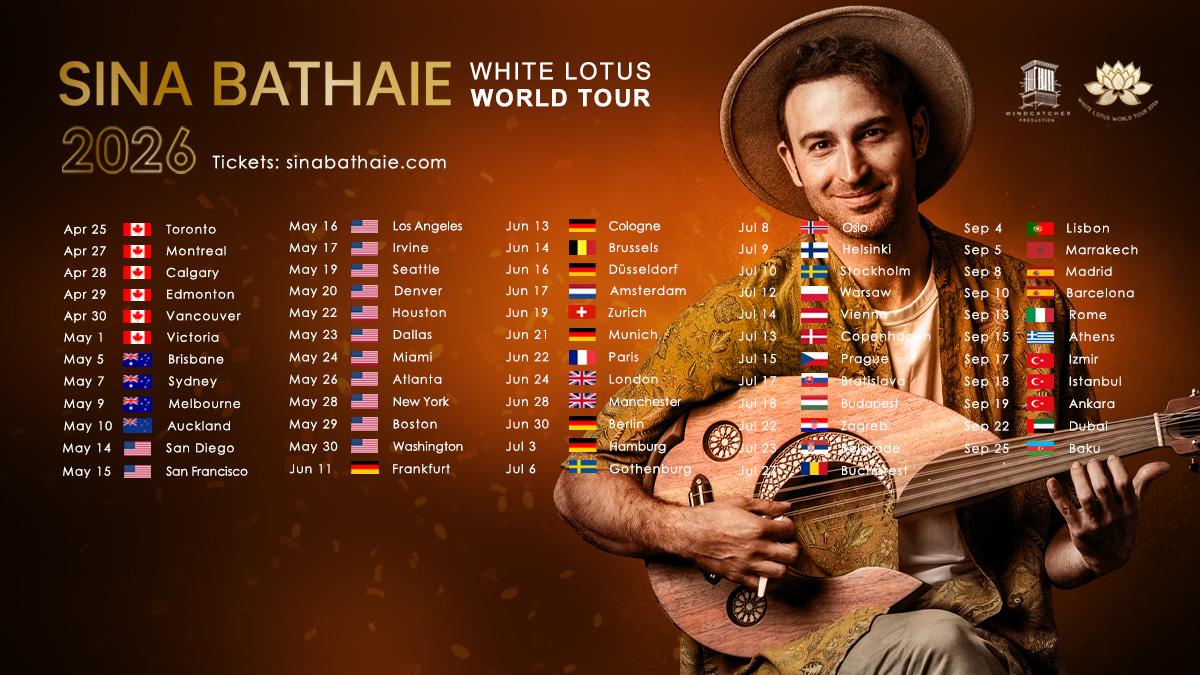 Sina Bathaie White Lotus World Tour - Live in Lisbon event poster
