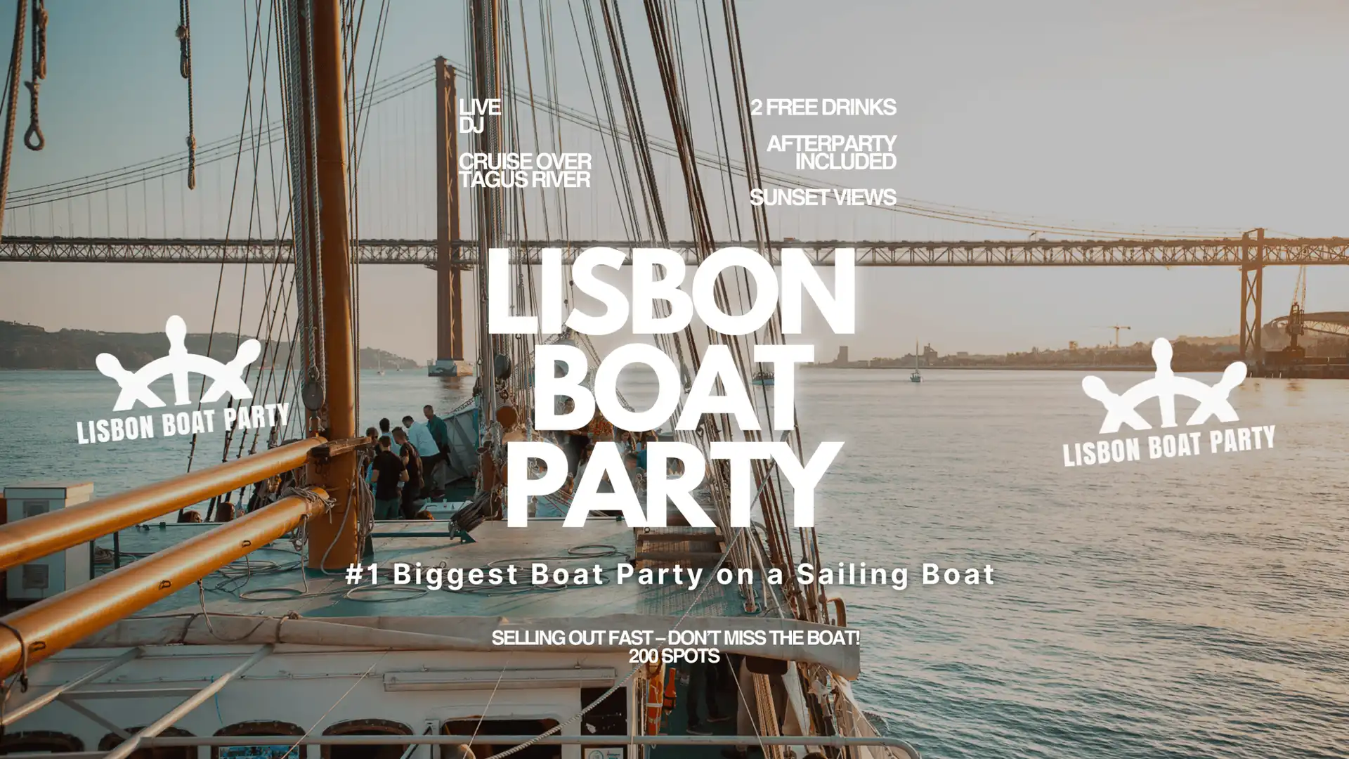Lisbon Boat Party event poster