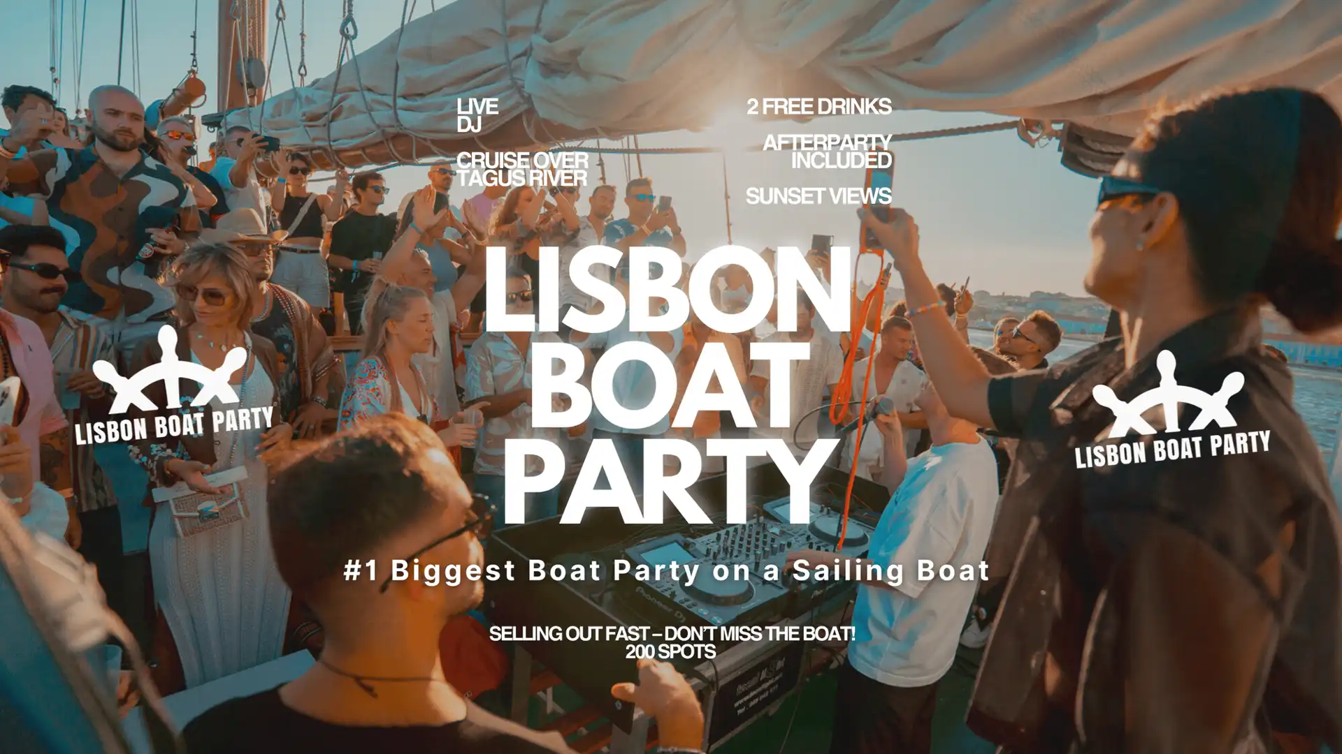 Lisbon Boat Party event poster